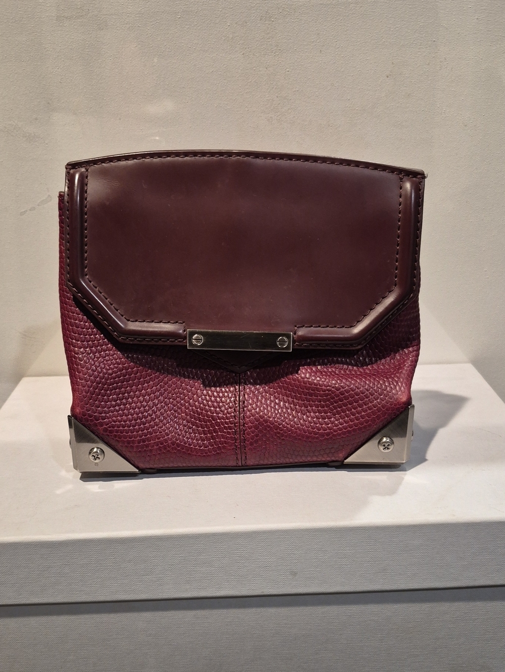 Alexander Wang Burgundy and Dark Brown Leather Crossbody